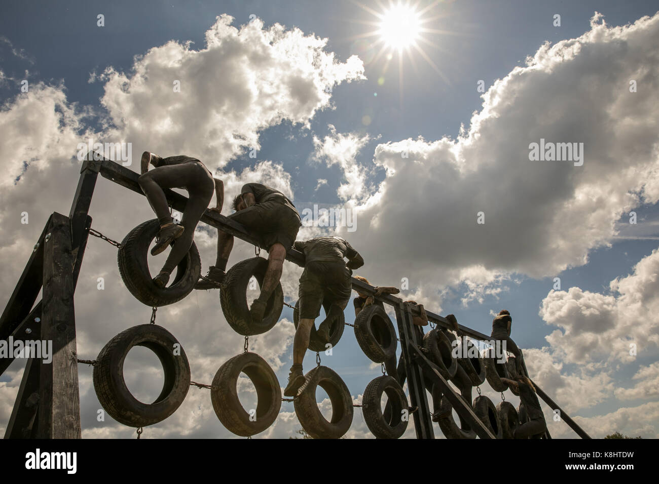 Warsaw, Poland - May 27, 2017: An obstacle during the obstacle course Stock Photo