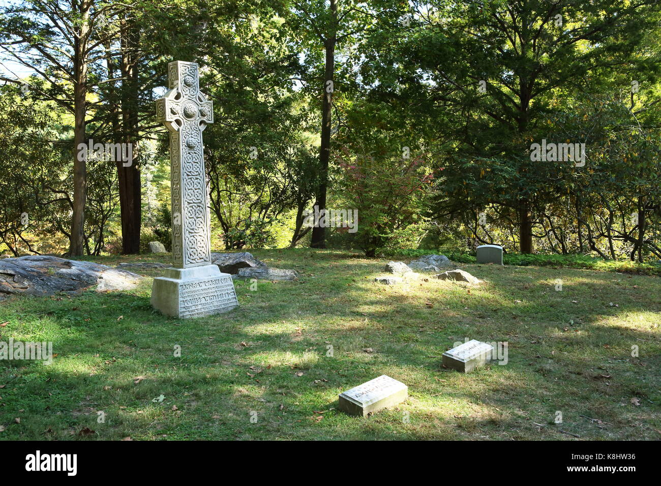 Gravesite of Andrew Carnegie in Sleepy Hollow Cemetery in Sleepy Hollow