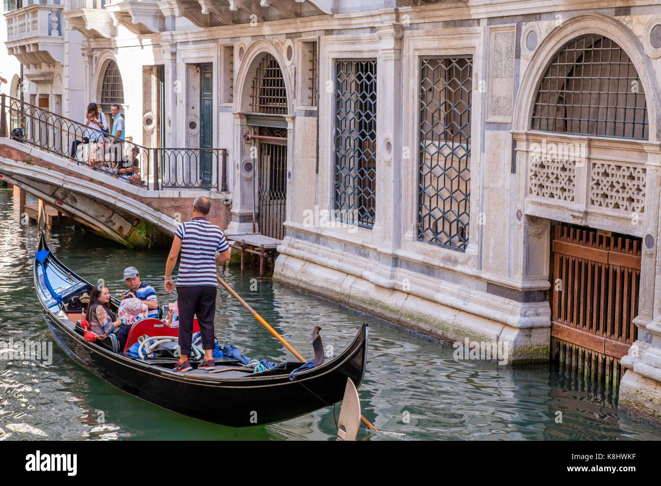 Venice canals and gondola, Italy Stock Photo