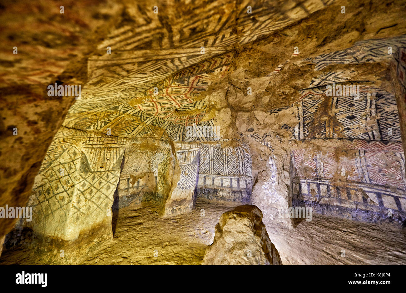 Hypogeum, tombs of Alto de Segovia which also contains many hypogea, UNESCO world heritge site, National Archeological Park of Tierradentro, Inza,  Co Stock Photo