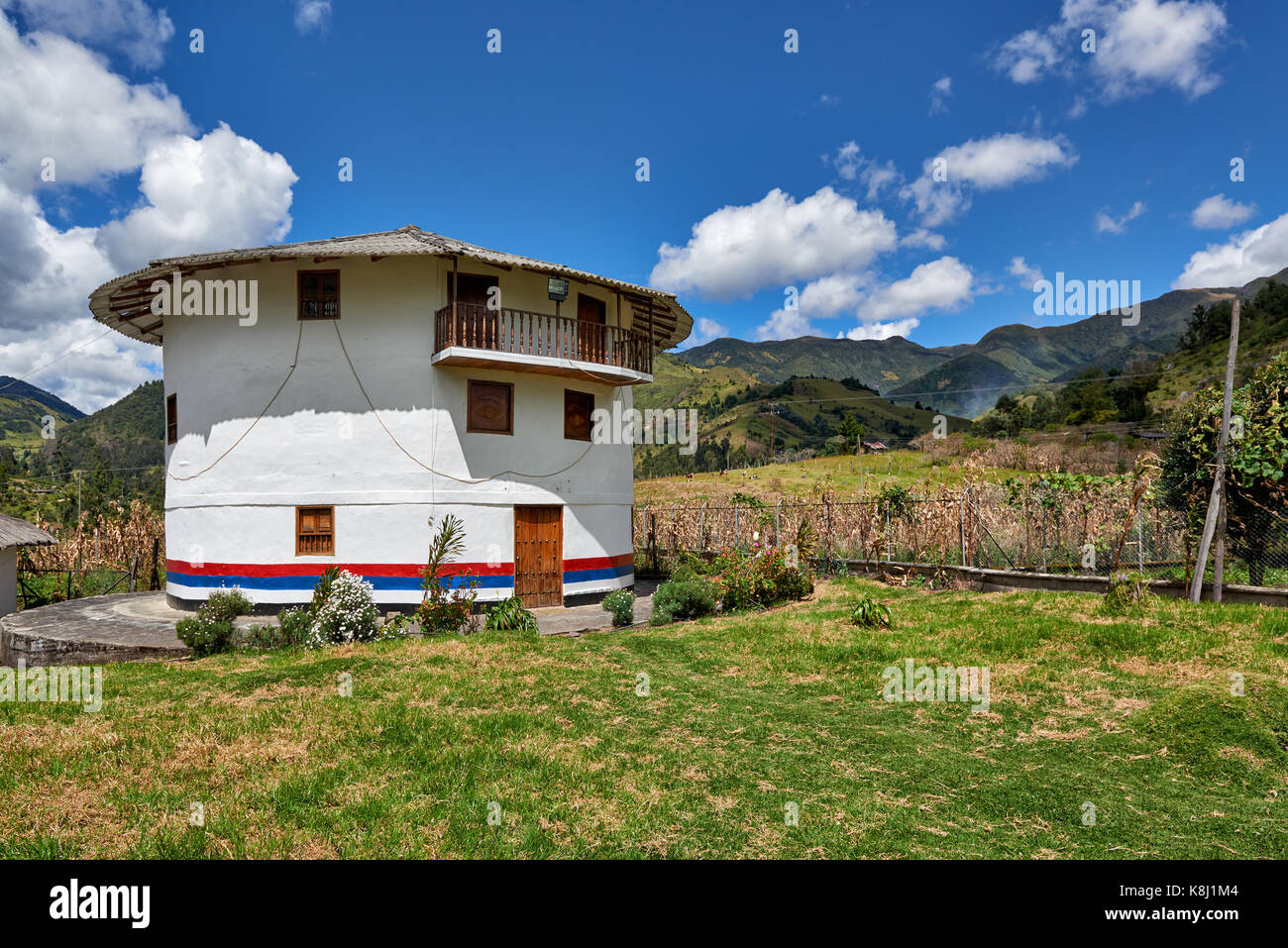 round bulding of local indigenous peoples museum in Silvia, Colombia, South America Stock Photo