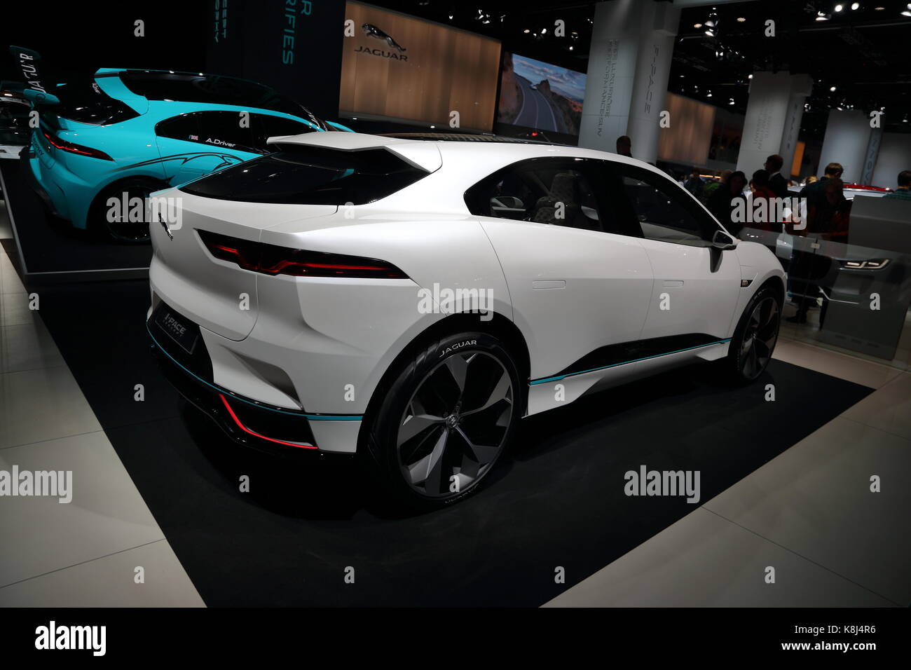 Car manufacturers from all over the world present their newest models and concept cars at this year's IAA car motor show in Frankfurt, Germany Stock Photo