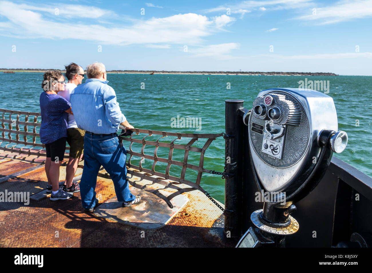 North Carolina,NC,Outer Banks,Pamlico Sound,Ocracoke Island,Hatteras,ferry,water,navigating,passenger passengers rider riders,NC170518142 Stock Photo