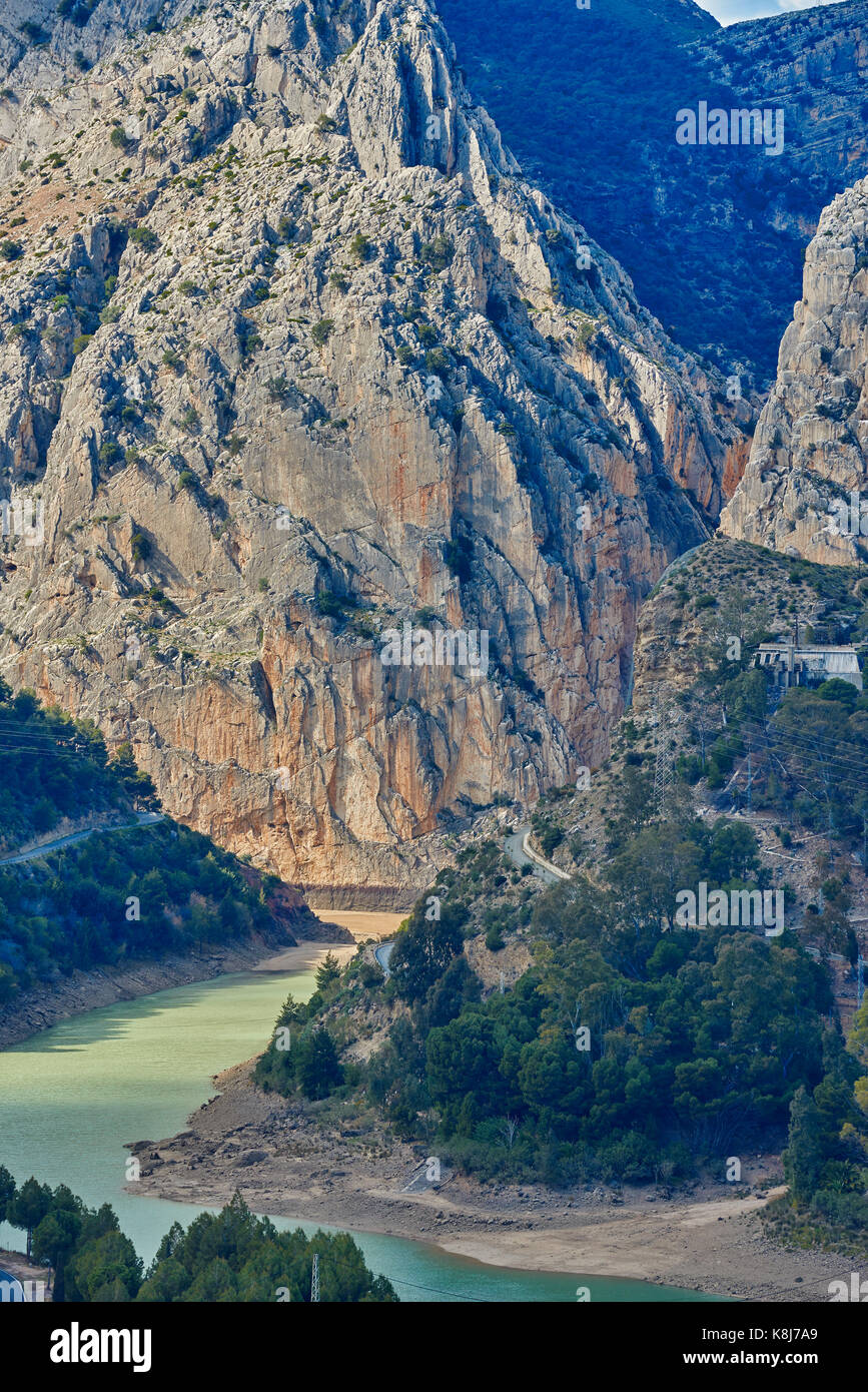 Desfiladero de lo Gaitanes. The Kings Pathway, Caminito del rey, El Chorro Gorges, Ardales, Malaga Province, Andalusia, Spain Stock Photo