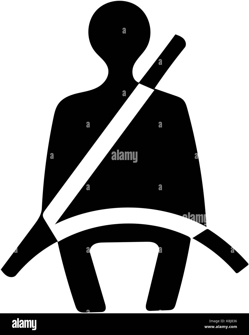 Fasten safety seat belt icon Stock Photo - Alamy