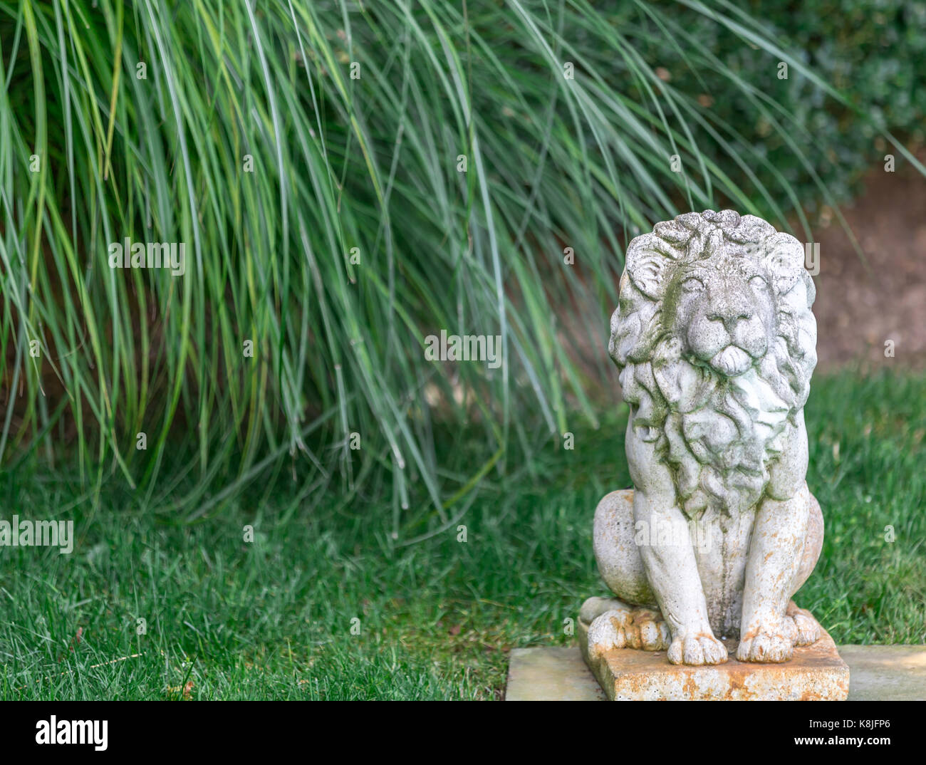 concrete lion in a yard in Sag Harbor, NY Stock Photo Alamy