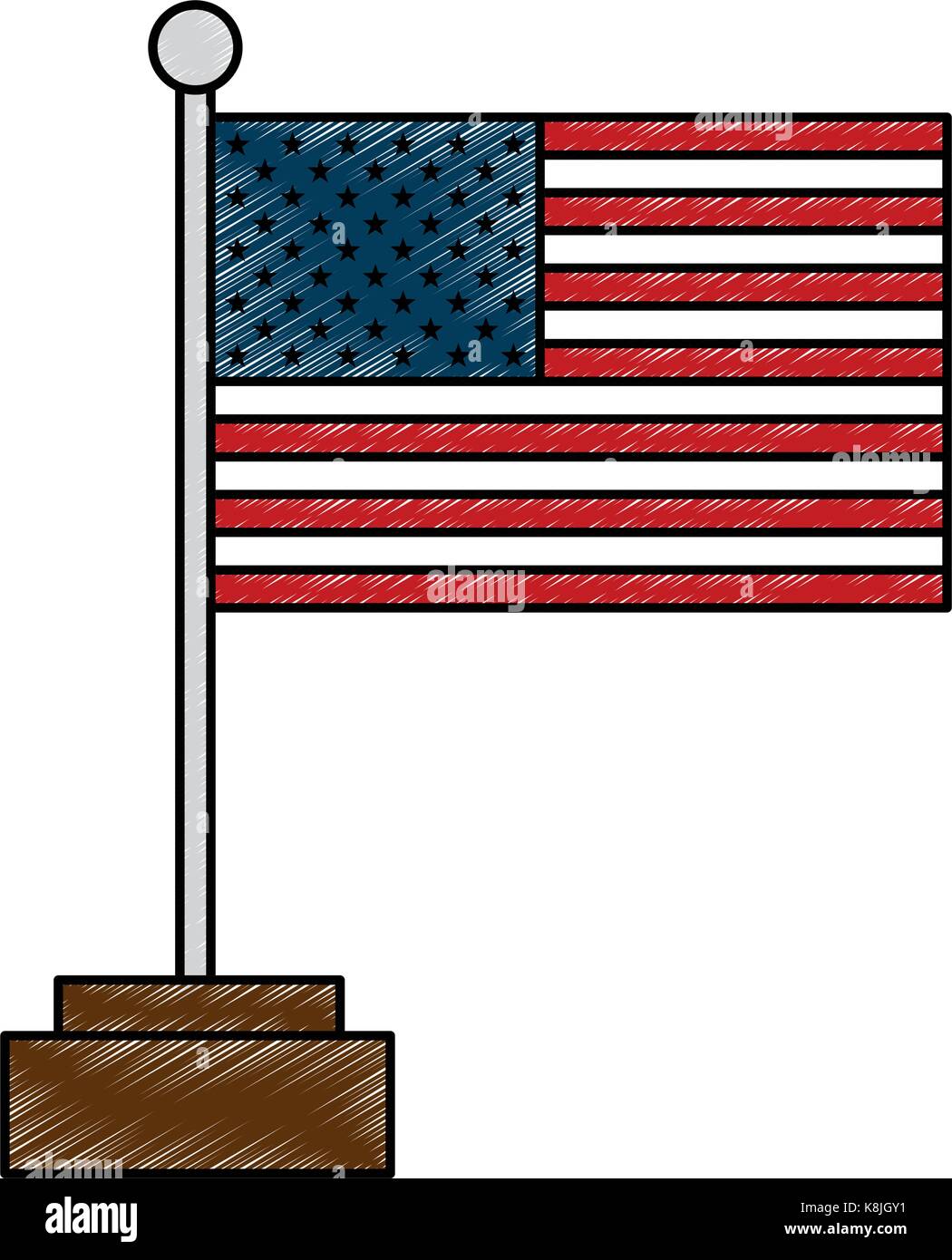 united states of america flag vector illustration design Stock Vector ...