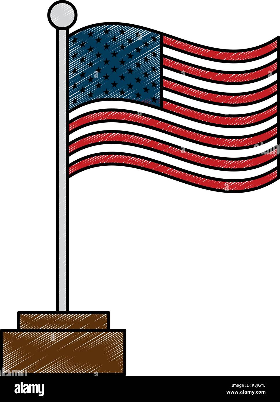 united states of america flag vector illustration design Stock Vector ...