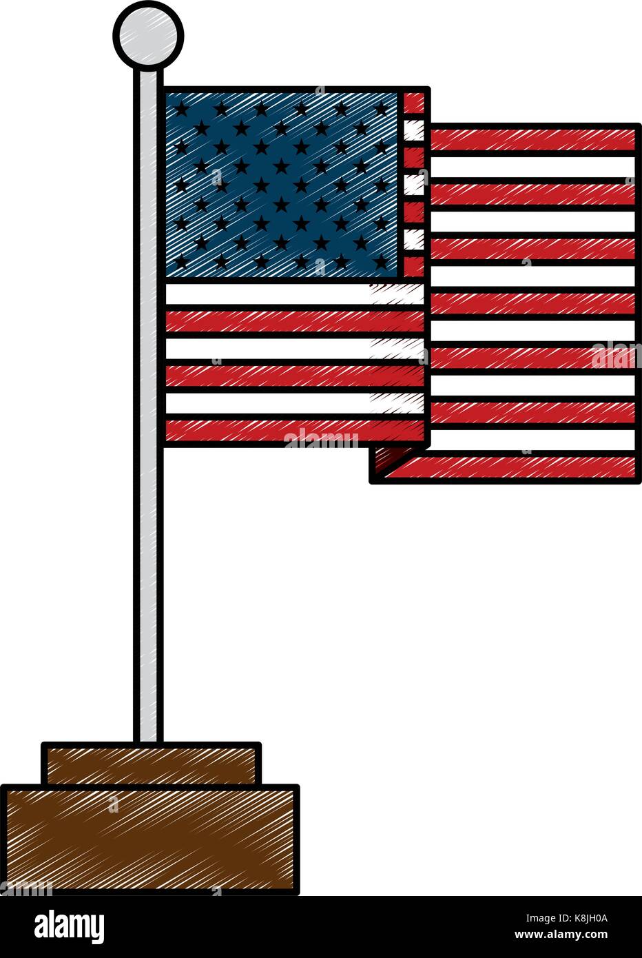 united states of america flag vector illustration design Stock Vector ...