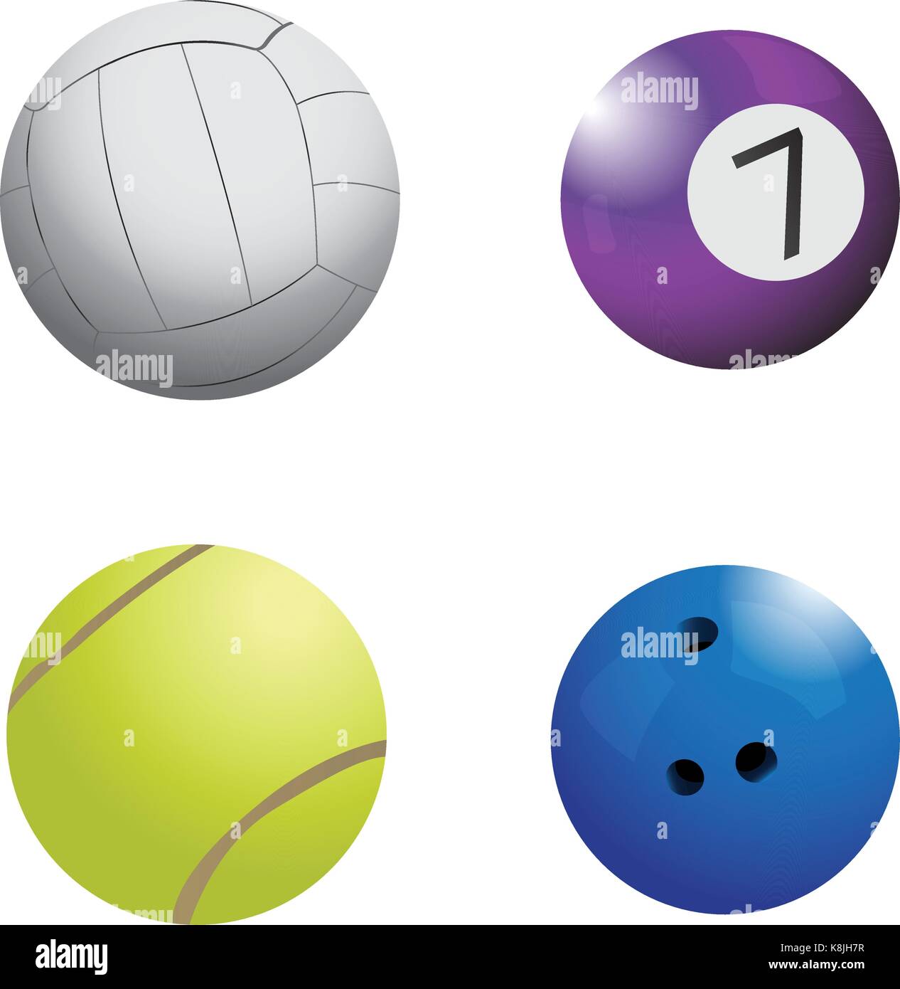 Set of sport balls Stock Vector