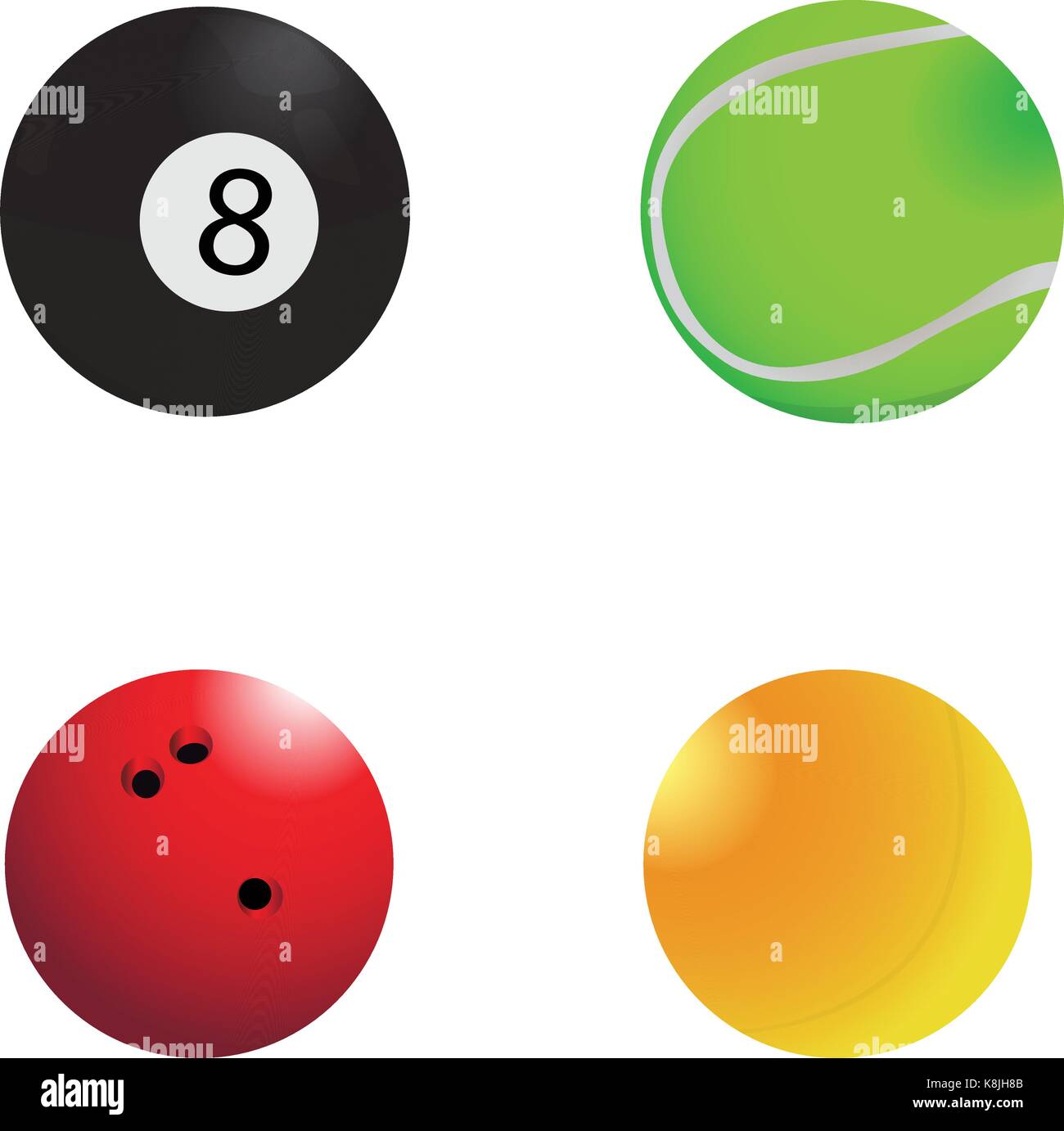 Set of sport balls Stock Vector