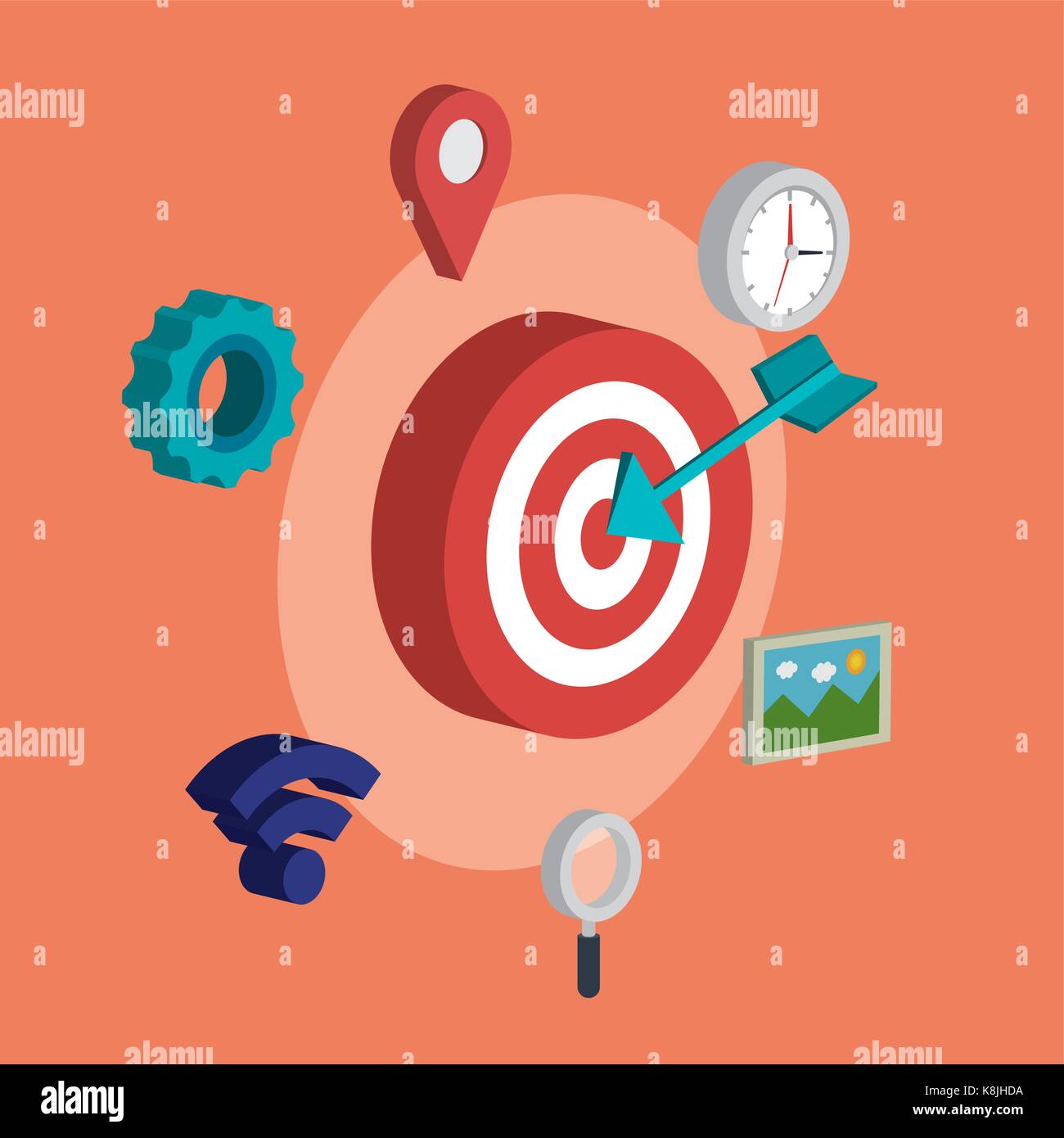 business set isometrics icons vector illustration design Stock Vector ...
