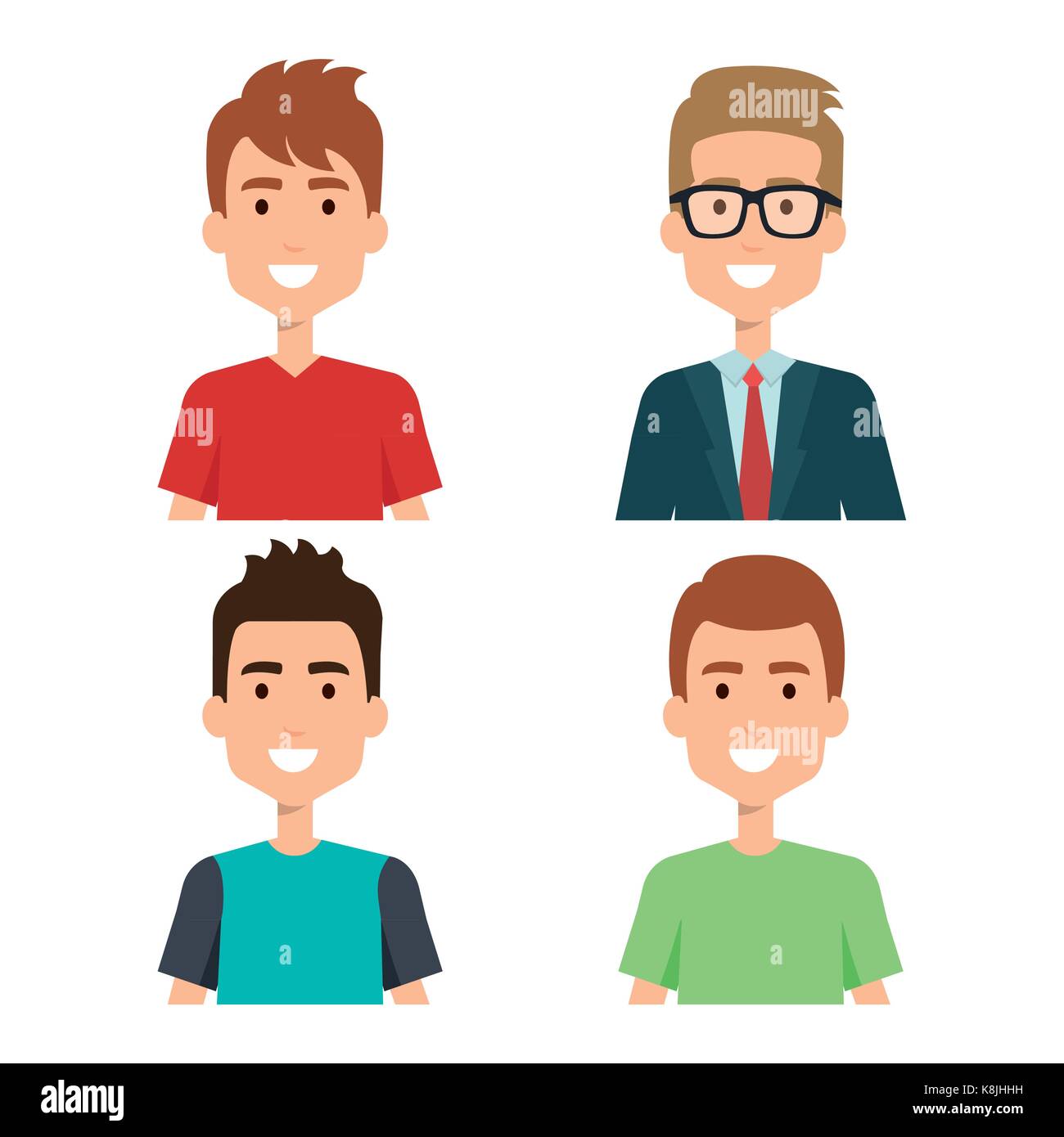 young people group avatars vector illustration design Stock Vector ...