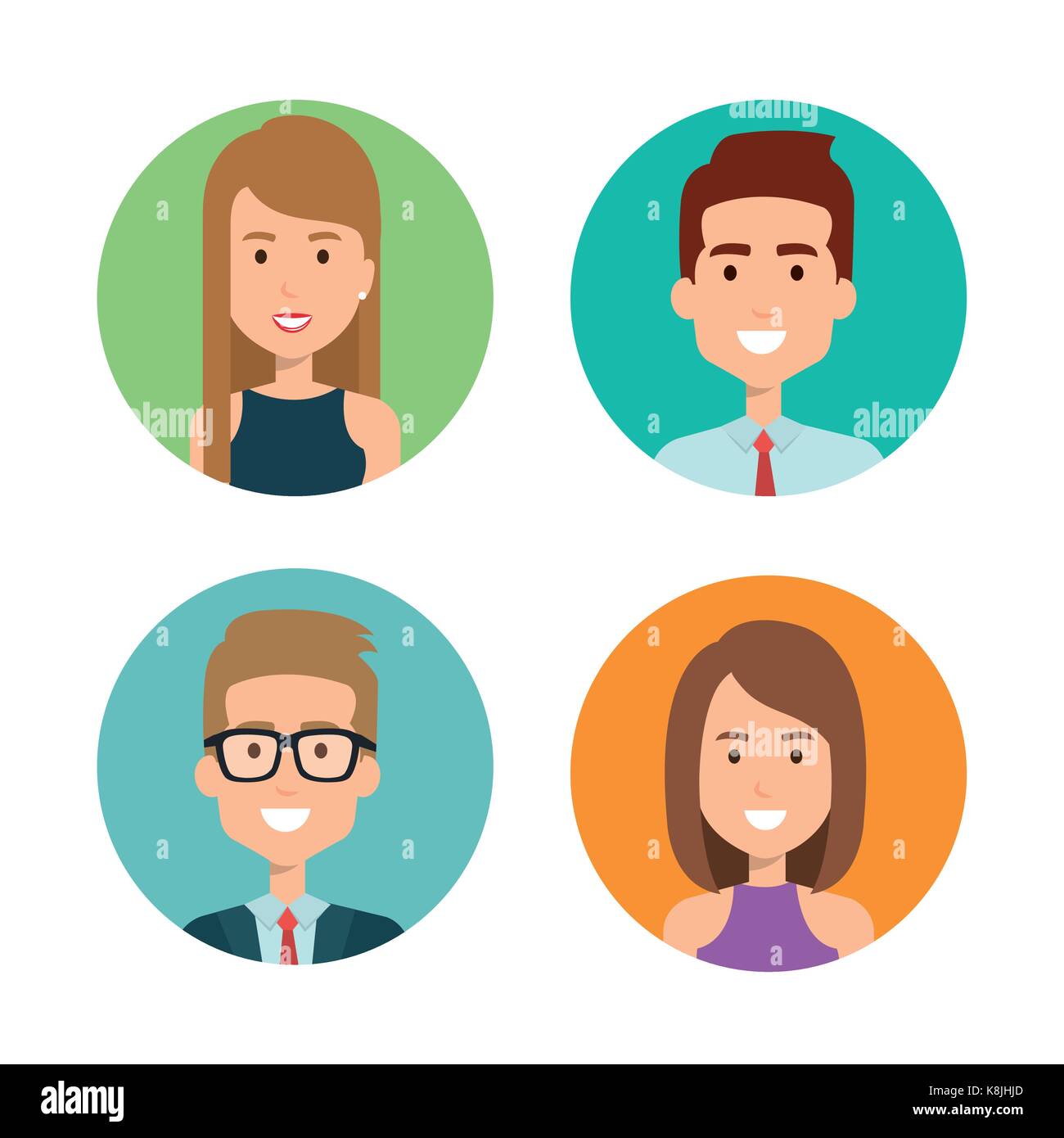 young people group avatars vector illustration design Stock Vector ...