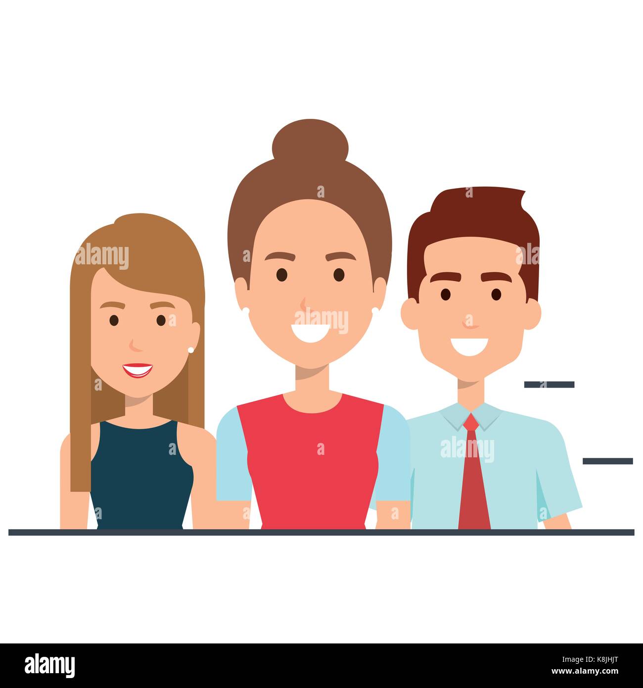 young people group avatars vector illustration design Stock Vector ...