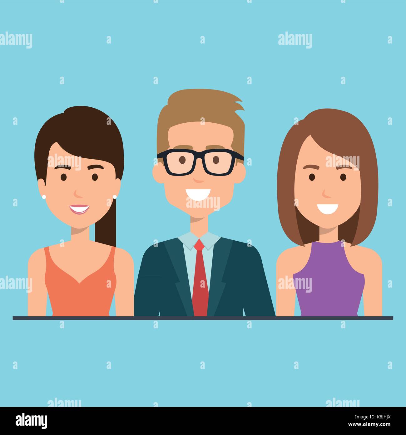 young people group avatars vector illustration design Stock Vector ...