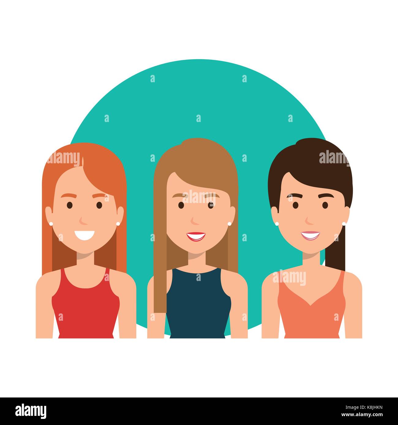 young people group avatars vector illustration design Stock Vector ...
