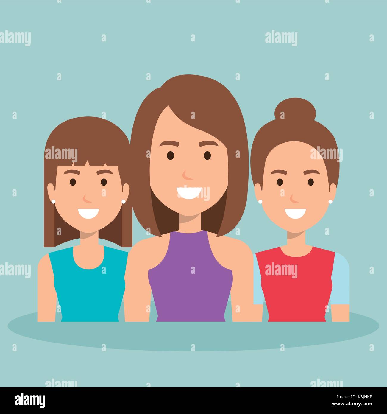 young people group avatars vector illustration design Stock Vector ...