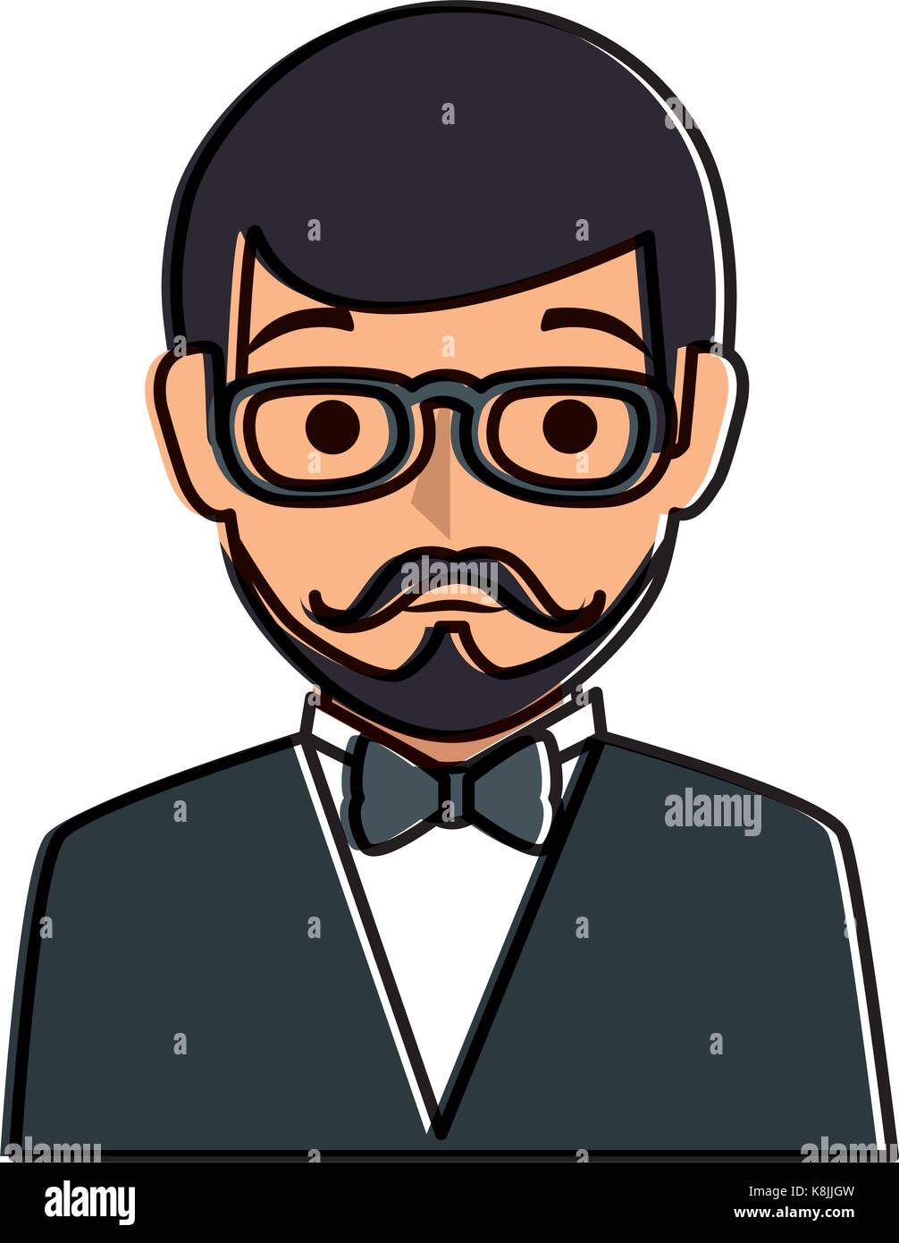 elegant businessman avatar character Stock Vector Image & Art - Alamy