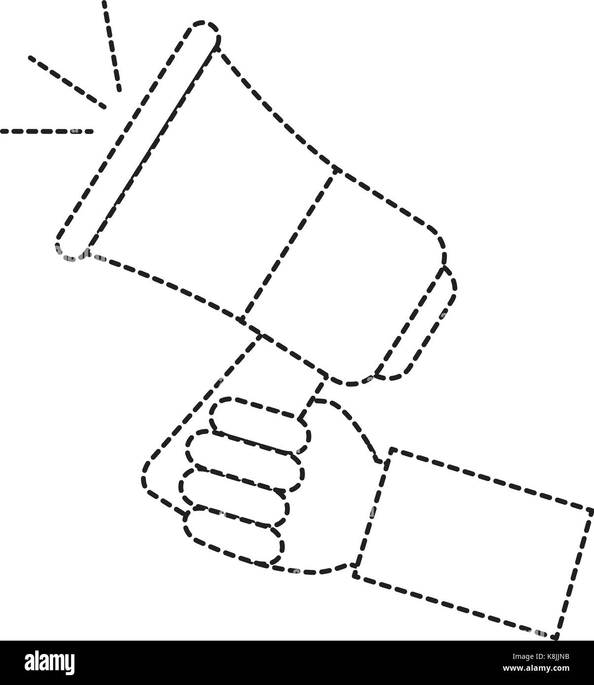 hand human with megaphone sound isolated icon Stock Vector Image & Art ...