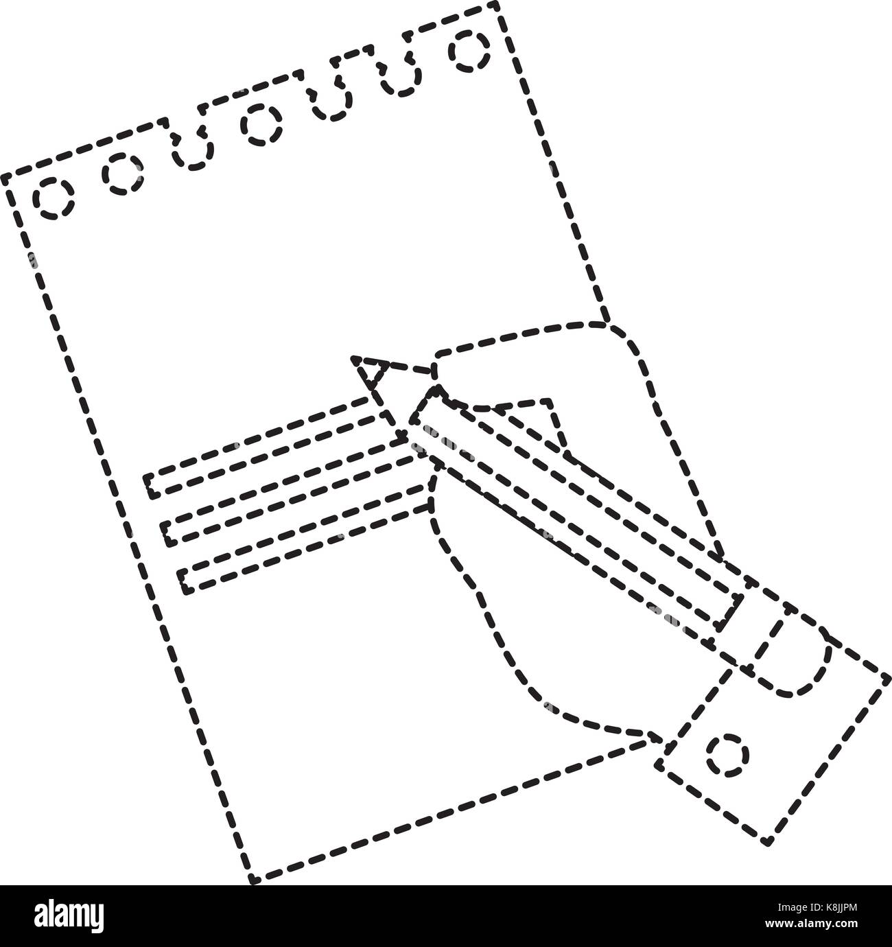 hand human with pencil writing in document Stock Vector Image & Art - Alamy