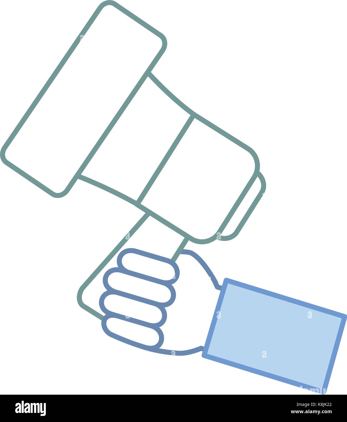hand human with megaphone sound isolated icon Stock Vector Image & Art ...