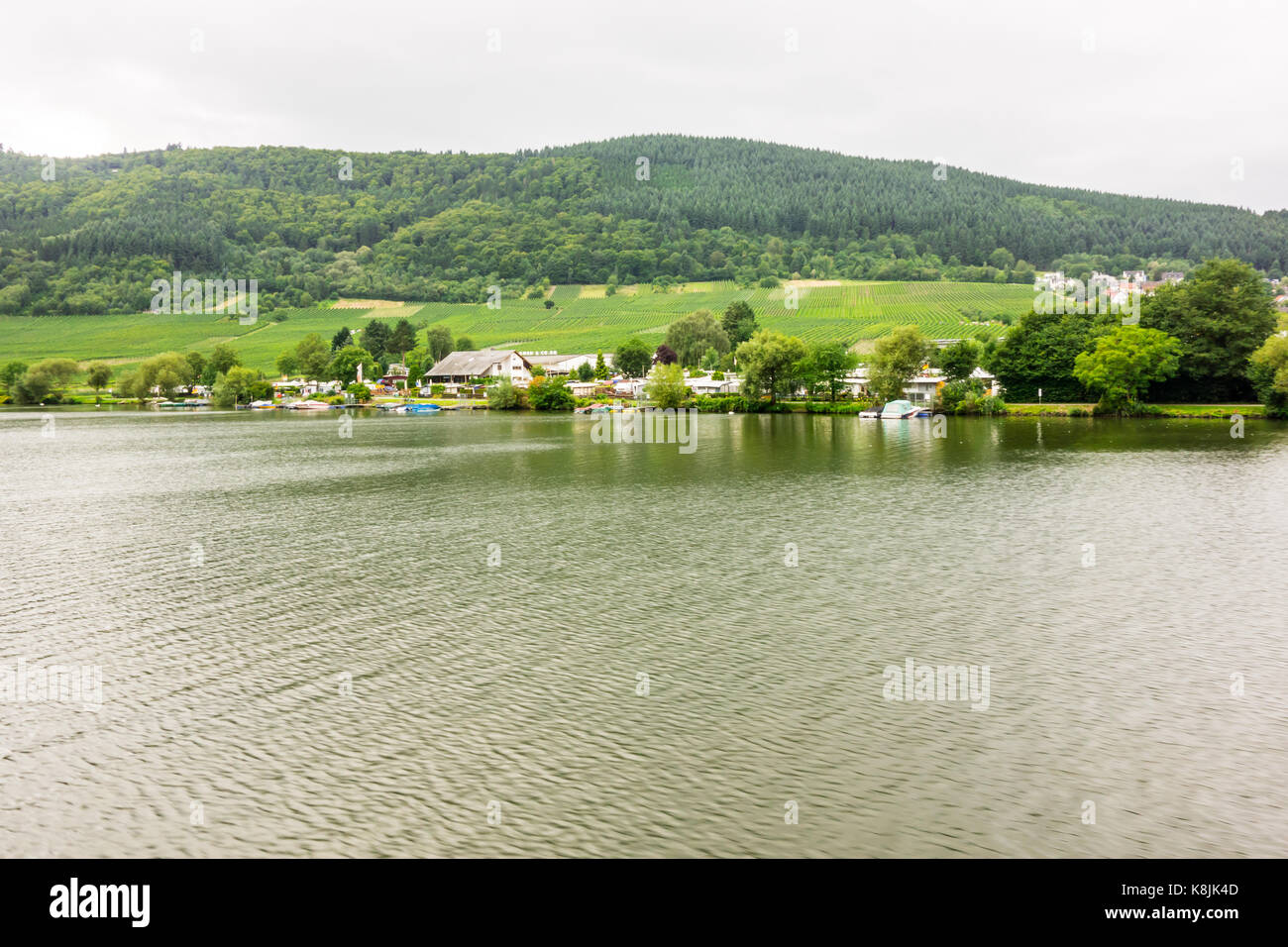 MEHRING, GERMANY - 5TH Aug 17: Mehring is a district of Trier with river  views of the Moselle Stock Photo - Alamy