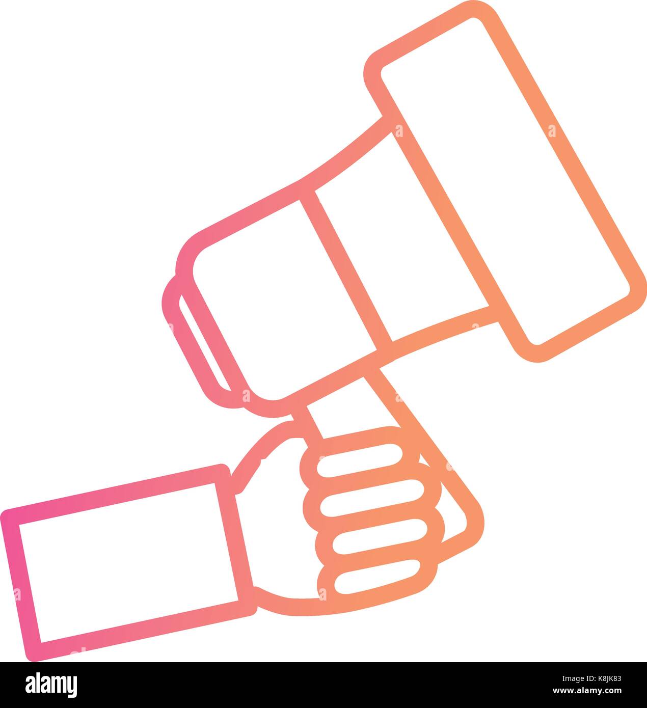hand human with megaphone sound isolated icon Stock Vector Image & Art ...