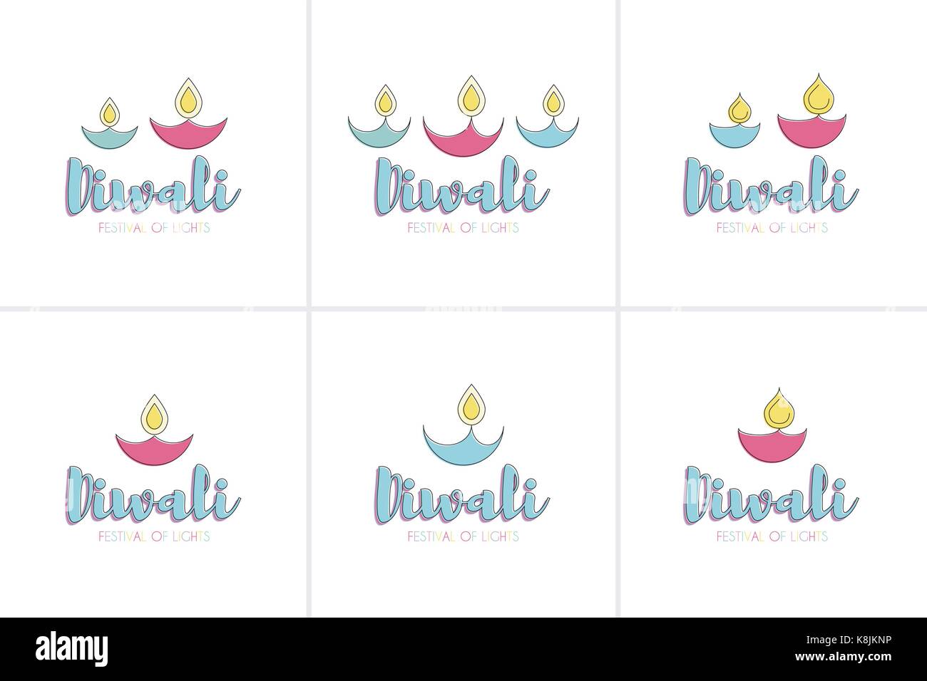 Happy Diwali text design Stock Vector Image & Art - Alamy