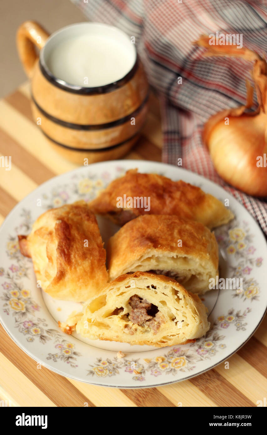 Homemade meat pie Stock Photo - Alamy