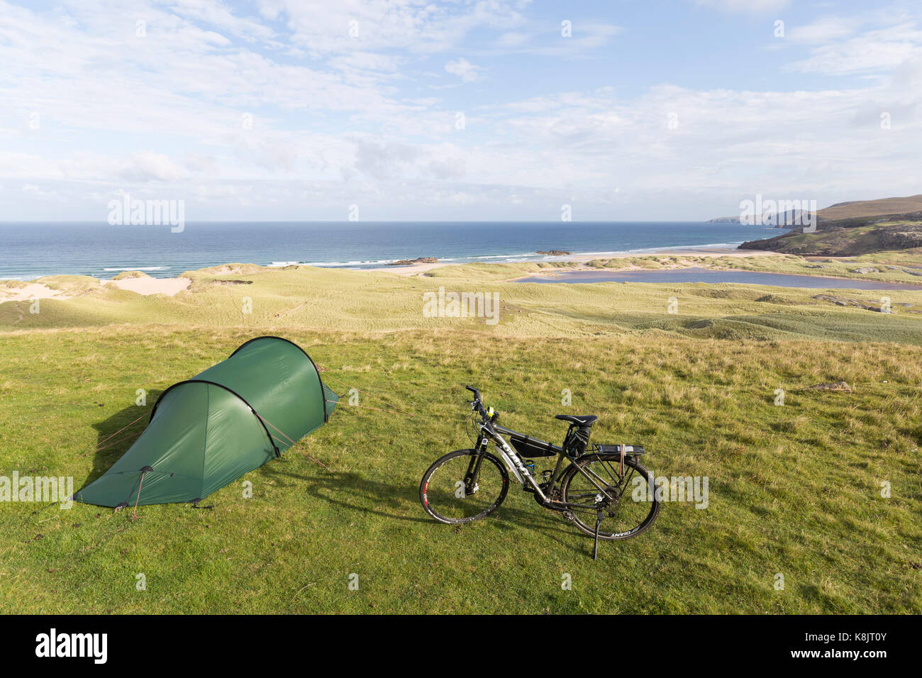 Wild Camping At Sandwood Bay Sutherland Stock Photo Alamy