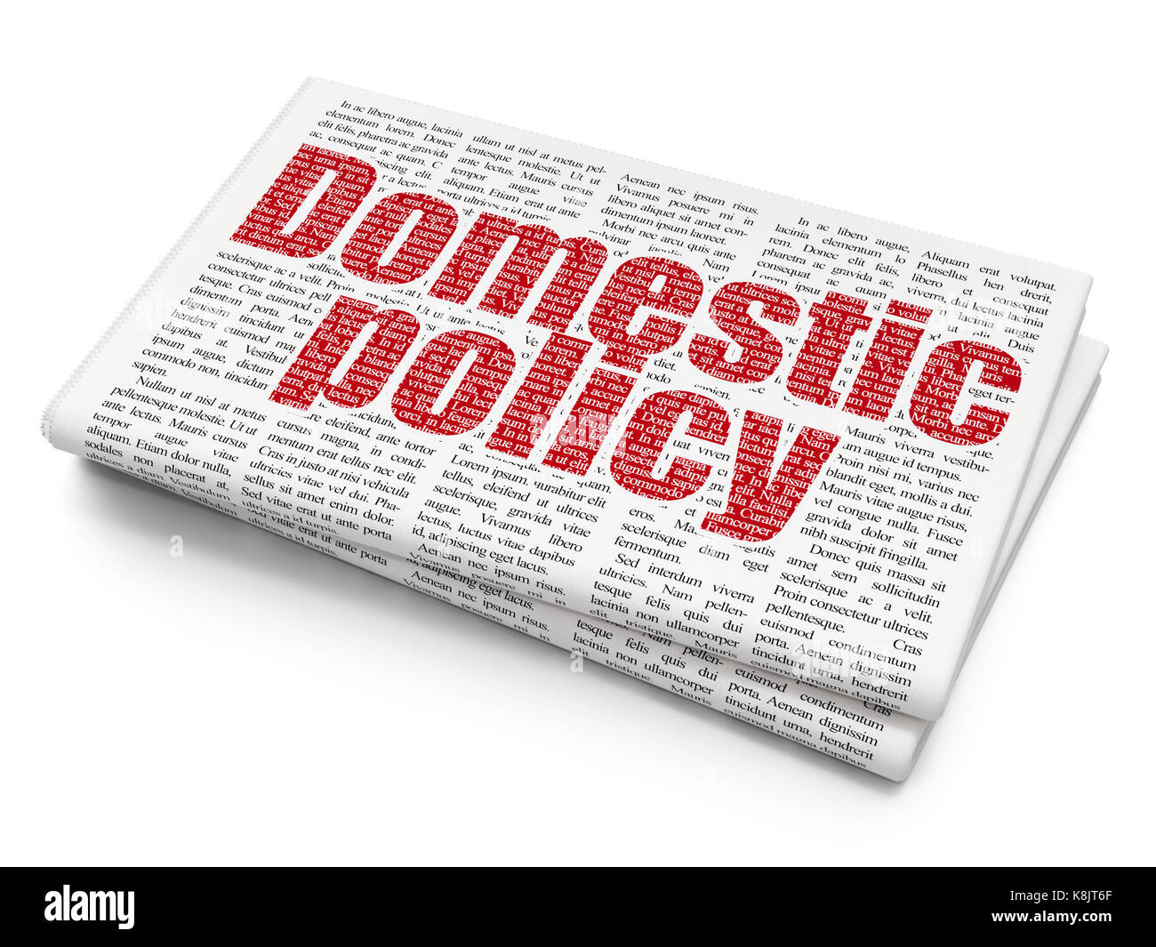 Political concept Domestic Policy on Newspaper background Stock Photo Alamy