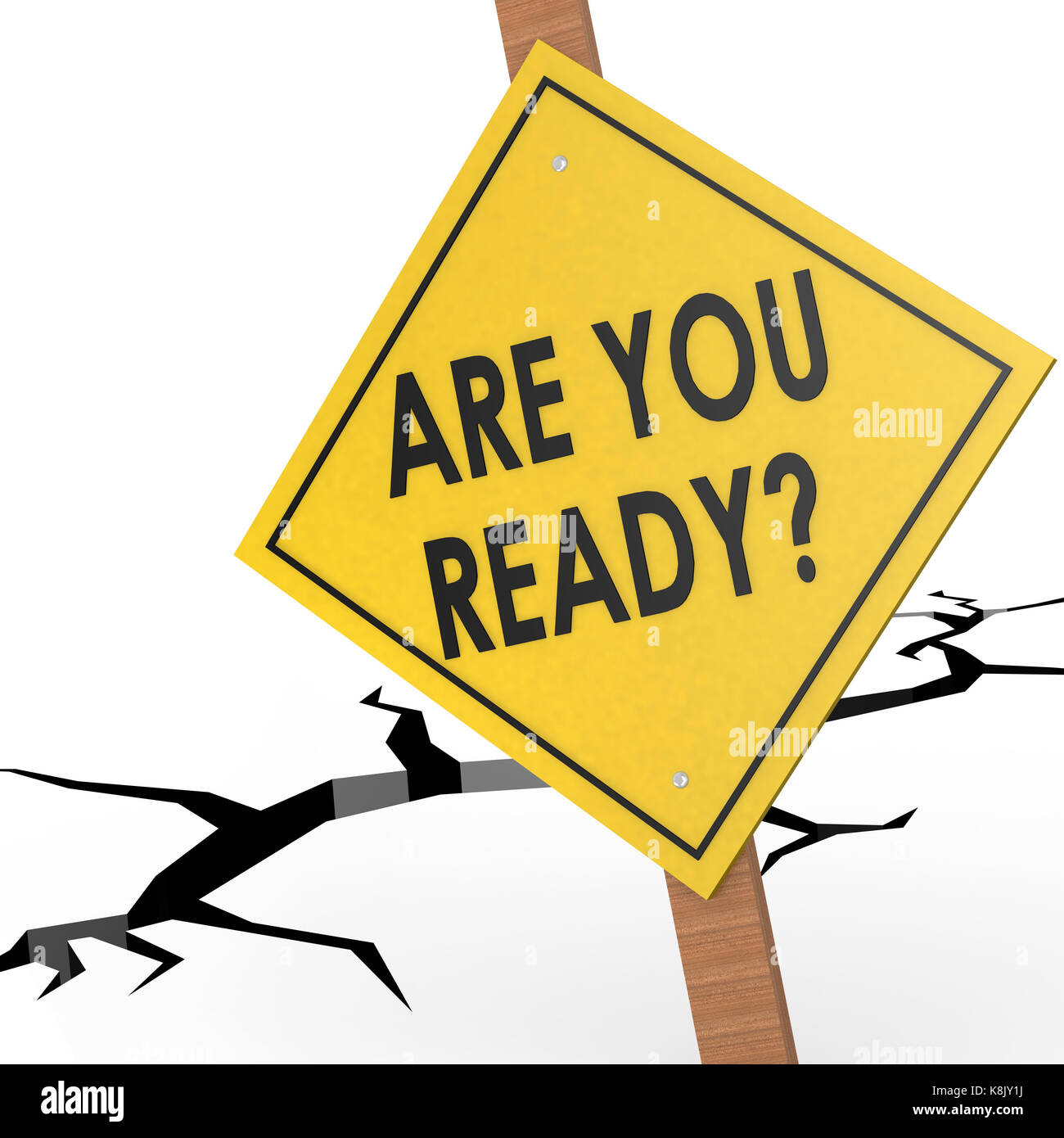 Are you ready sign board Stock Photo