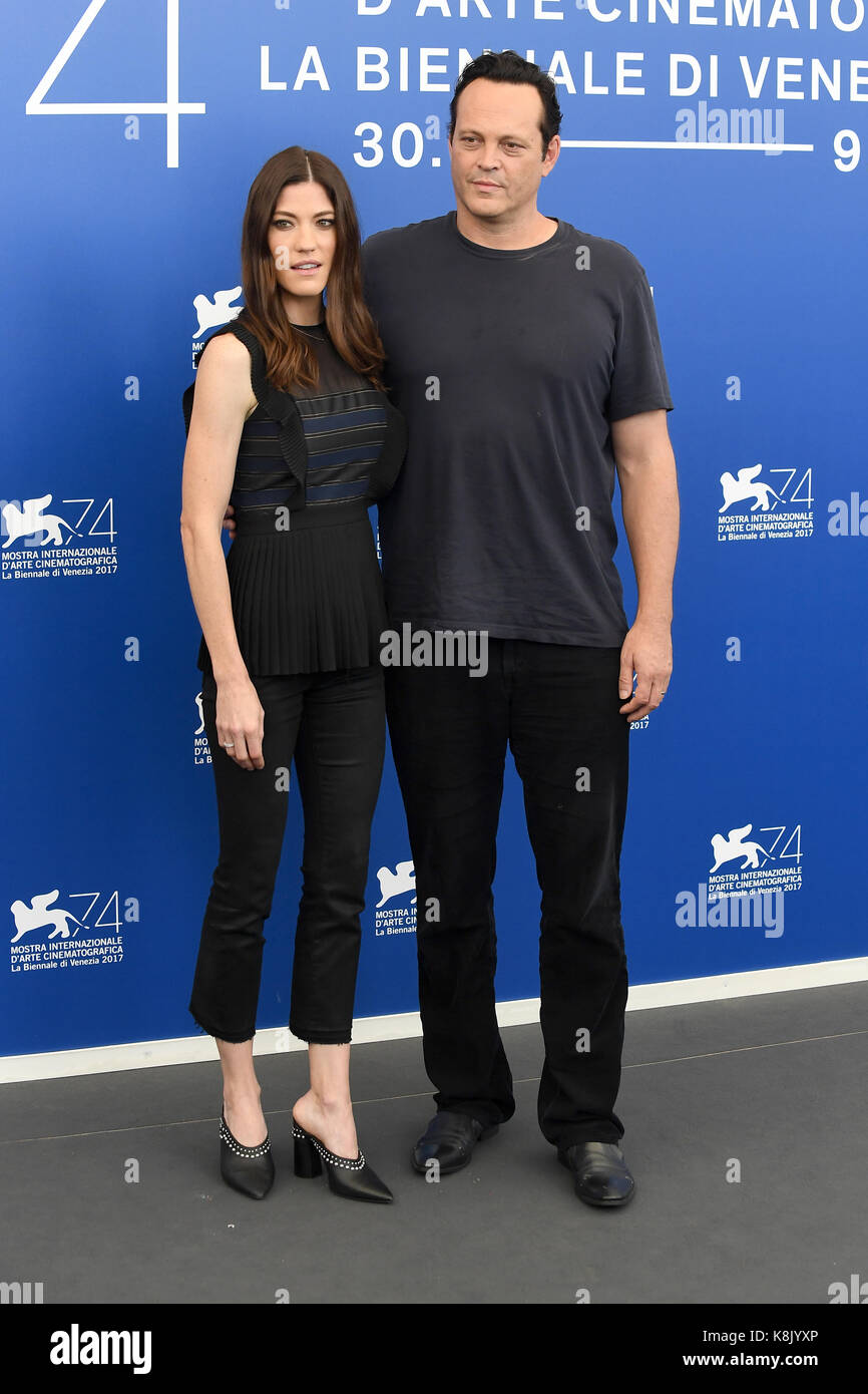 Jennifer Carpenter and Vince Vaughn attend the photocall for Brawl In Cell Block 99 during the 74th Venice Film Festival in Venive, Italy. Stock Photo