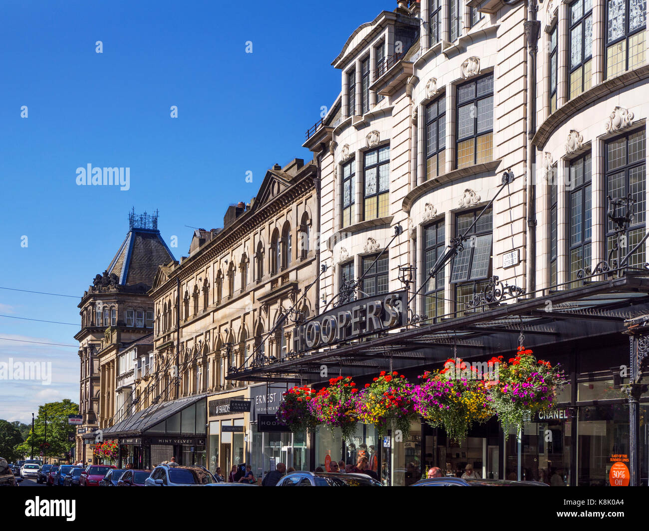 James Street and Hoopers Department Store in Harrogate North Yorkshire England Stock Photo