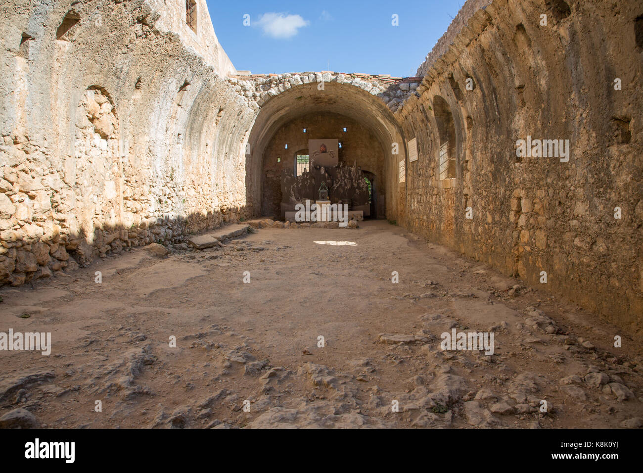 Powder magazine of the Holy Monastery of Arkadi,Crete Stock Photo