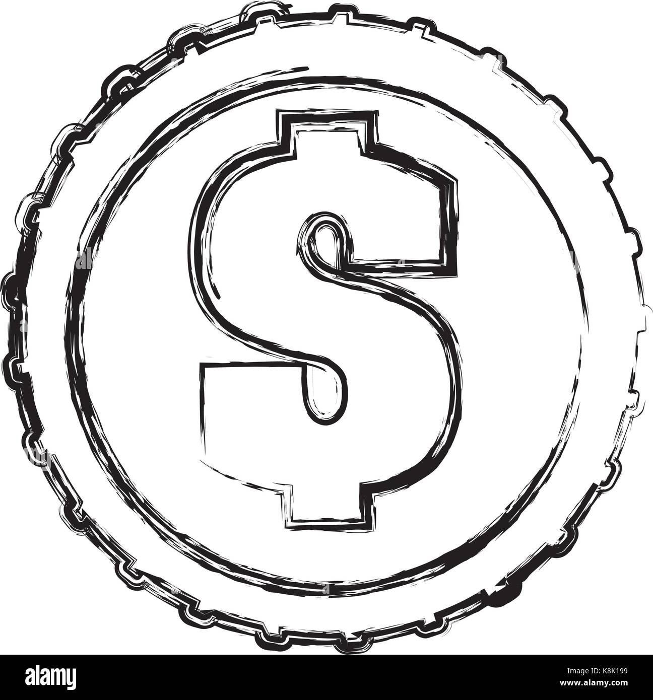 Money coin isolated Stock Vector