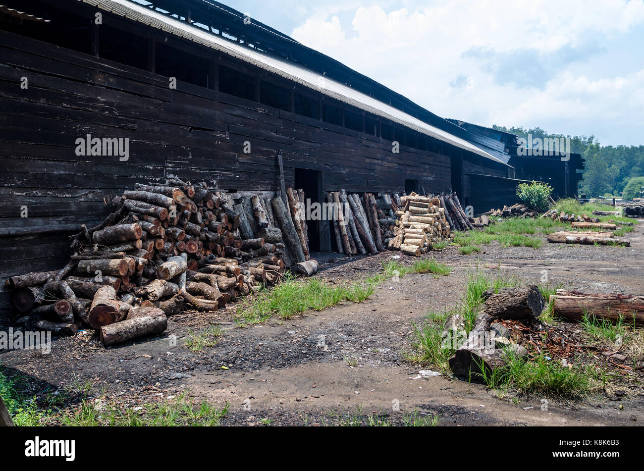 Traditional Charcoal factory, Sepetang, Malaysia Traditional Charcoal