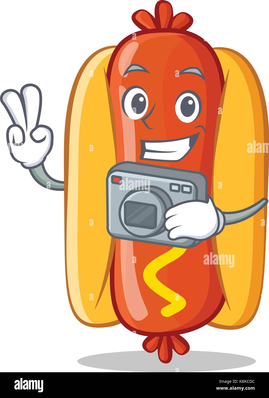 Surprised Hot Dog Cartoon Character Stock Vector Image & Art - Alamy