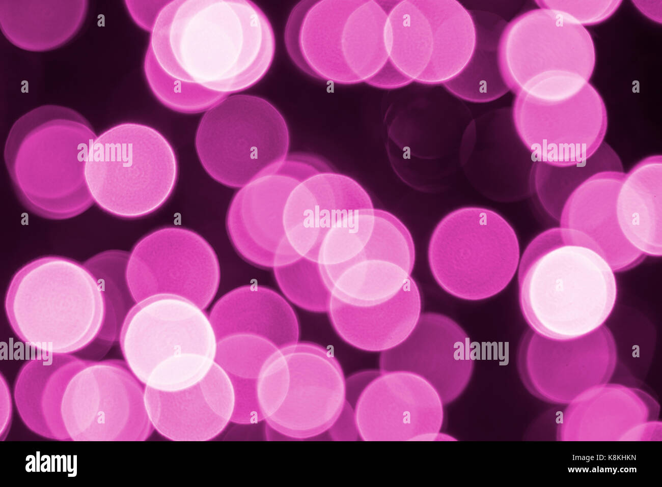 Pink Retro Lights Background, Party, Celebration Or Christmas Texture Stock Photo