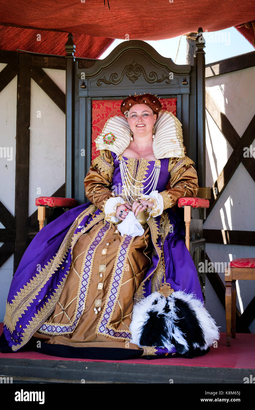 Woman re-enactor dressed as a Queen during the Renaissance Festival in  Oxford, Ontario, Canada Stock Photo - Alamy