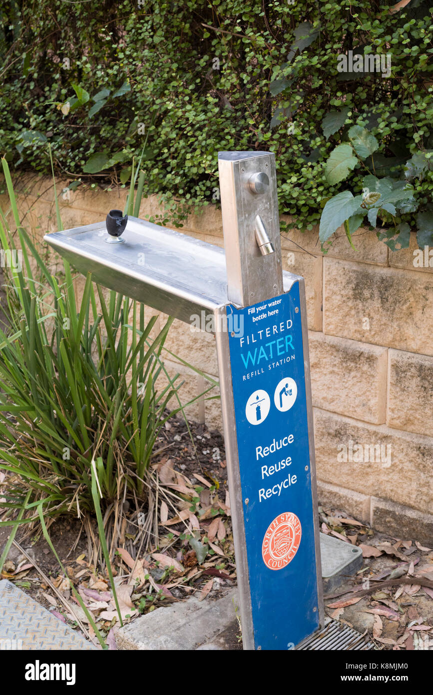 Filtered Water fountain in Wollstonecraft Stock Photo Alamy