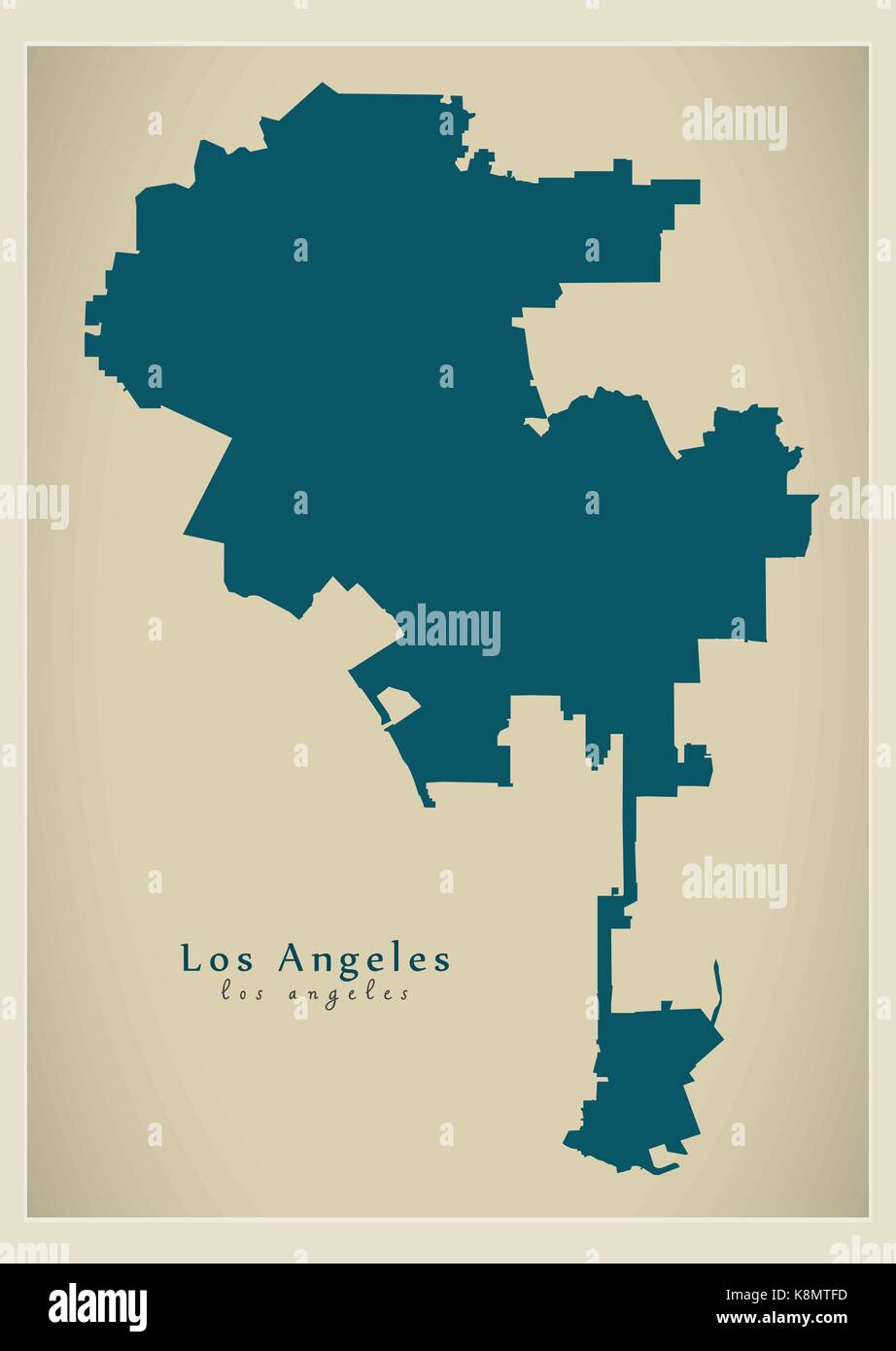 los angeles cities map Modern Map Los Angeles City Of The Usa Stock Vector Image Art los angeles cities map