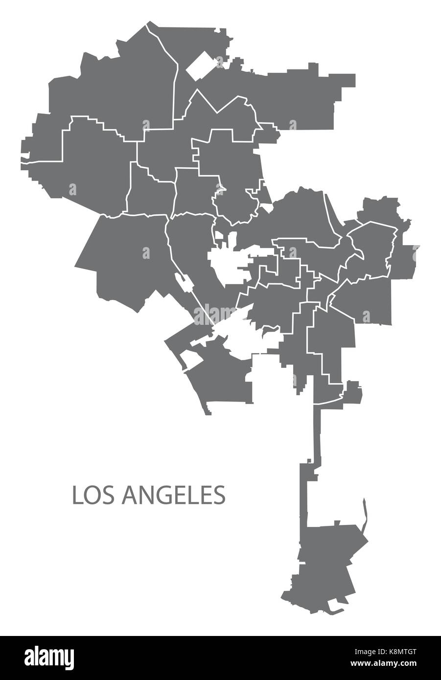 Los Angeles County Map With City Boundaries
