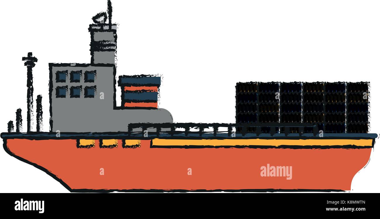 Floating cargo containers Stock Vector Images - Alamy