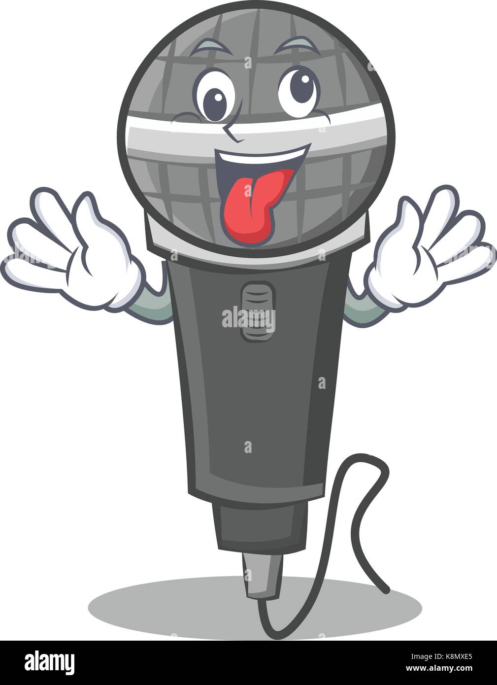 Crazy microphone cartoon character design Stock Vector Image & Art - Alamy