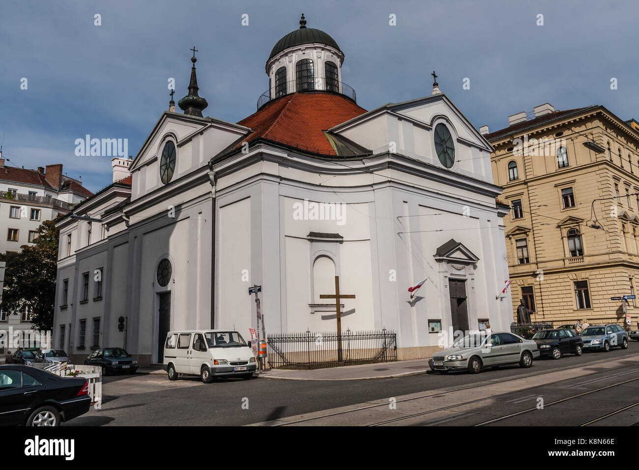 Polish Catholic Church on Rennweg, Vienna Stock Photo