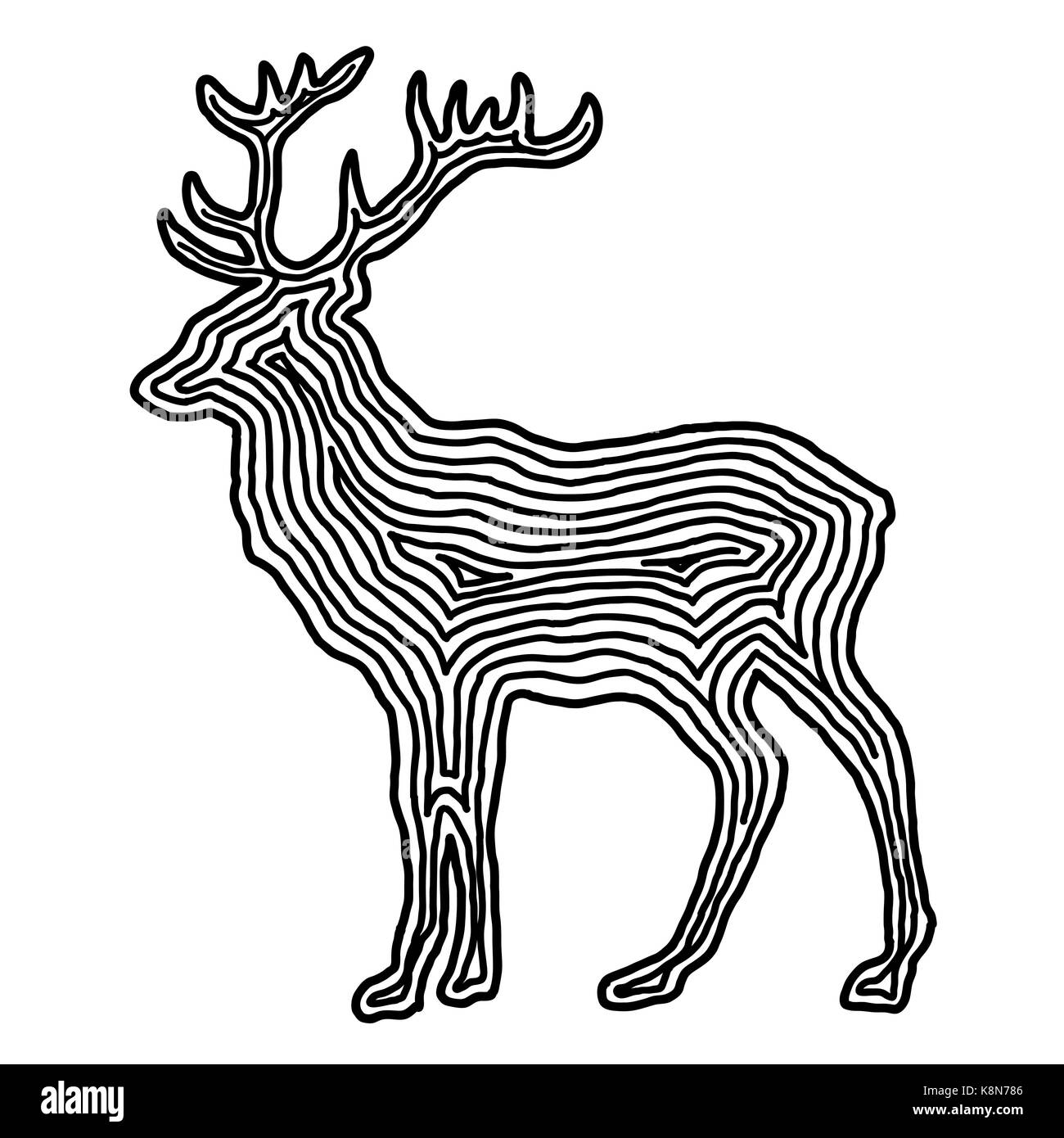 Deer in the black background Cut Out Stock Images & Pictures Alamy