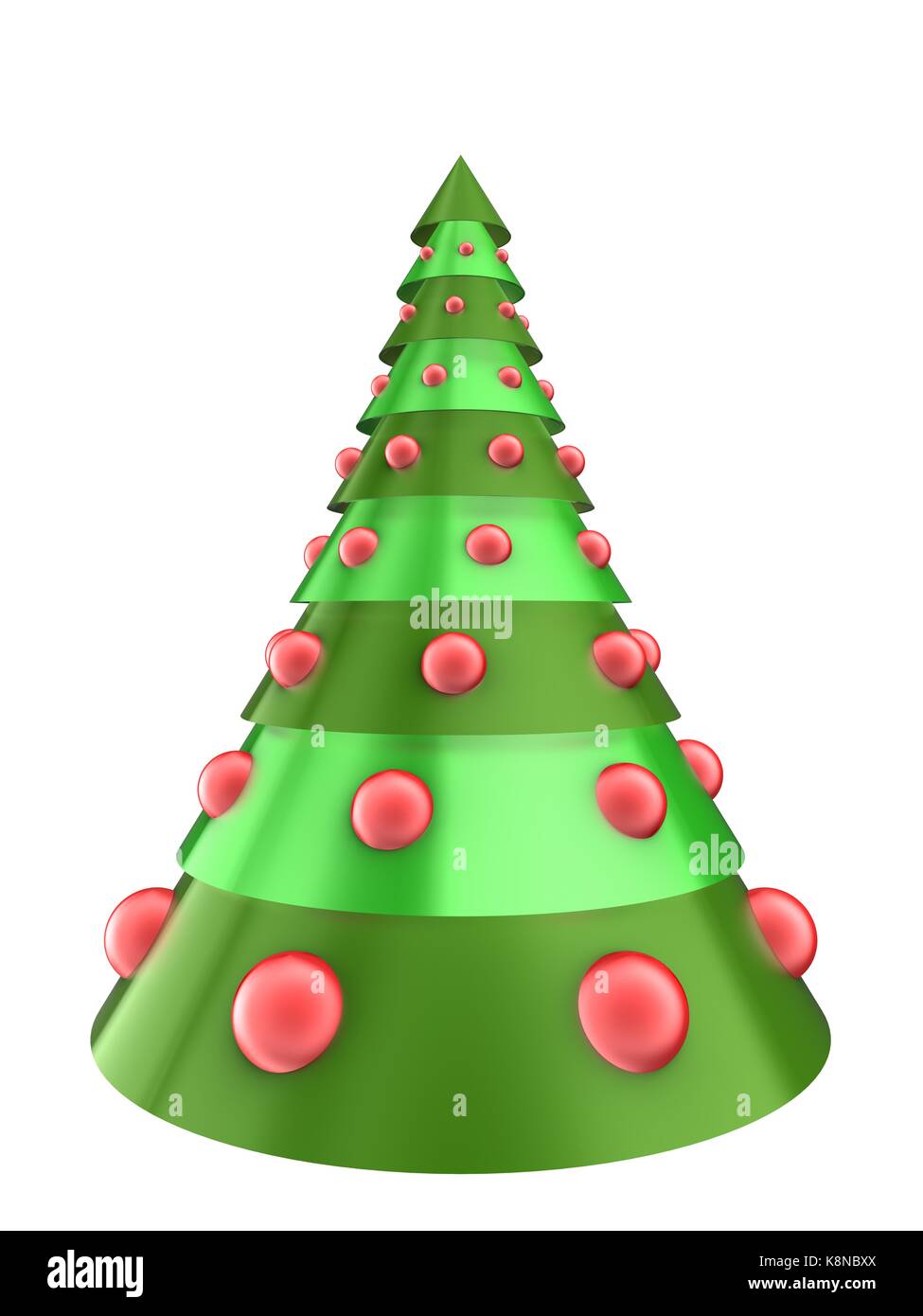 3d illustration of Christmas tree over white background Stock Photo - Alamy