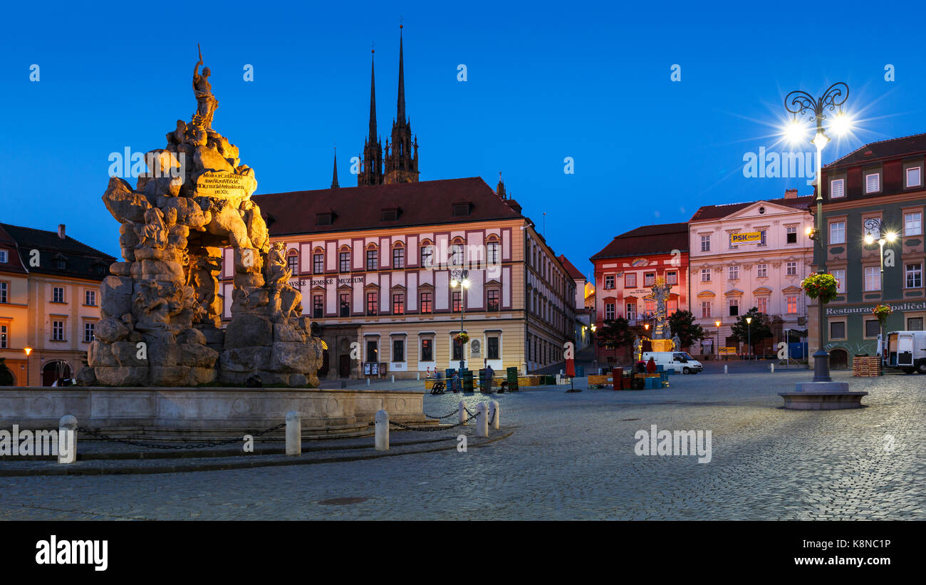 Cabbage Market square in the old town of Brno in Czech Republic Stock